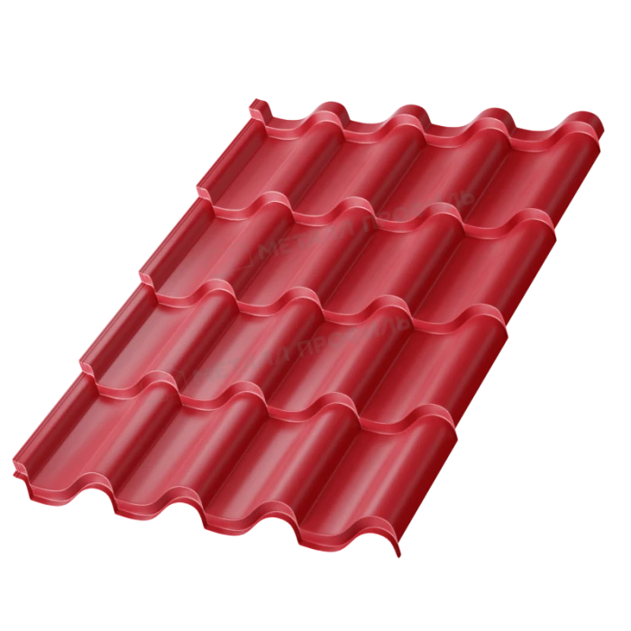 Металлочерепица Металл-Профиль Монтерроса-ML 0,5 PURMAN® RAL 3011 Коричнево-красный